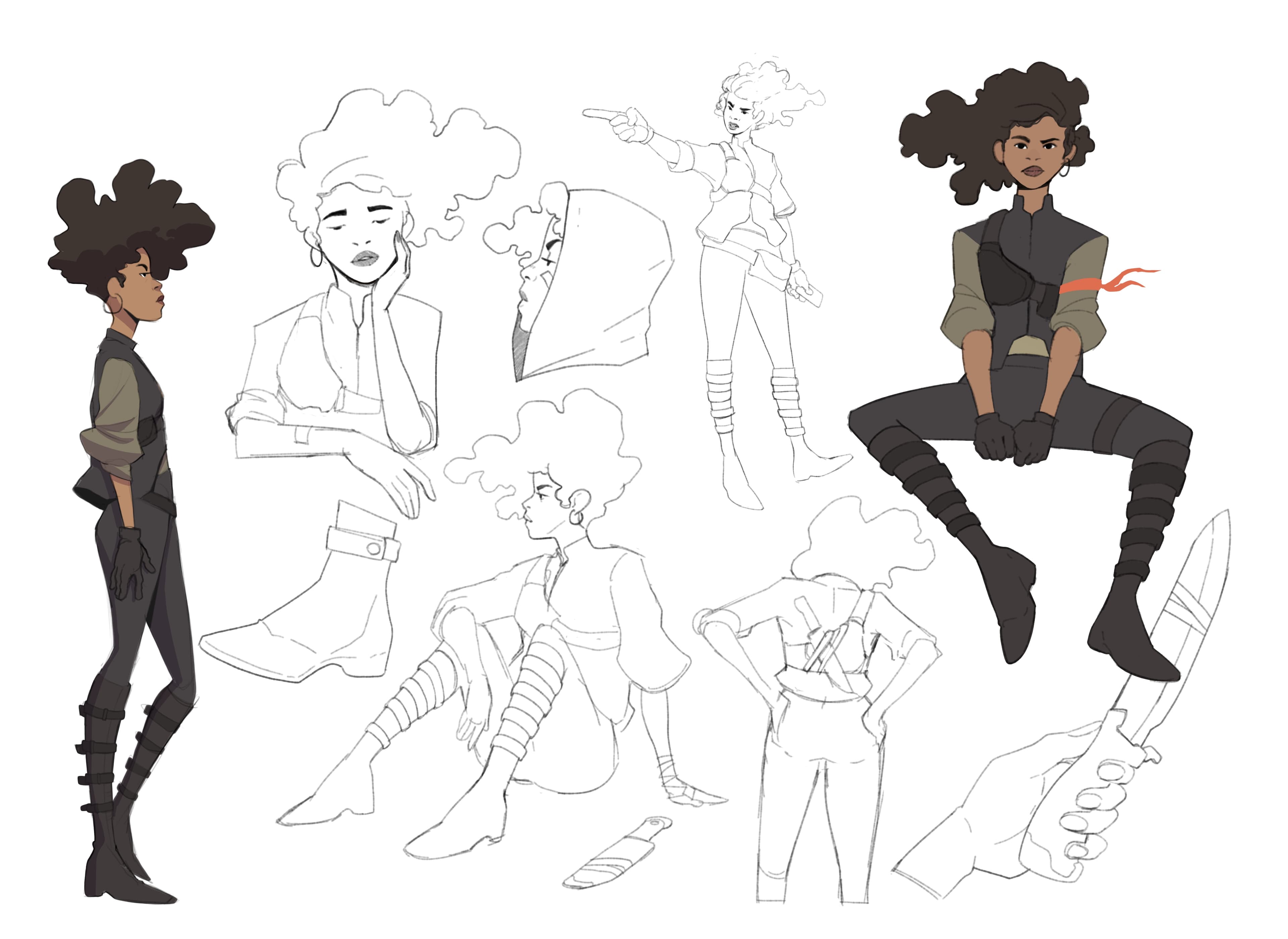 Fey character design and poses