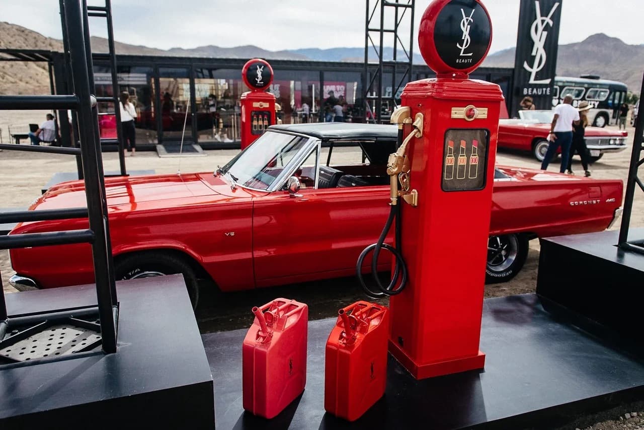 A fuel pump detail at the Beauty Station