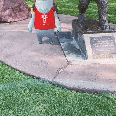 A Niantic AR character in place