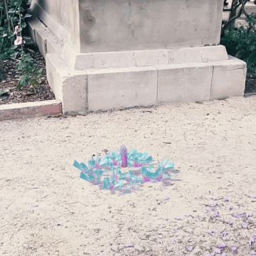 Niantic AR Voyage, flowers in place